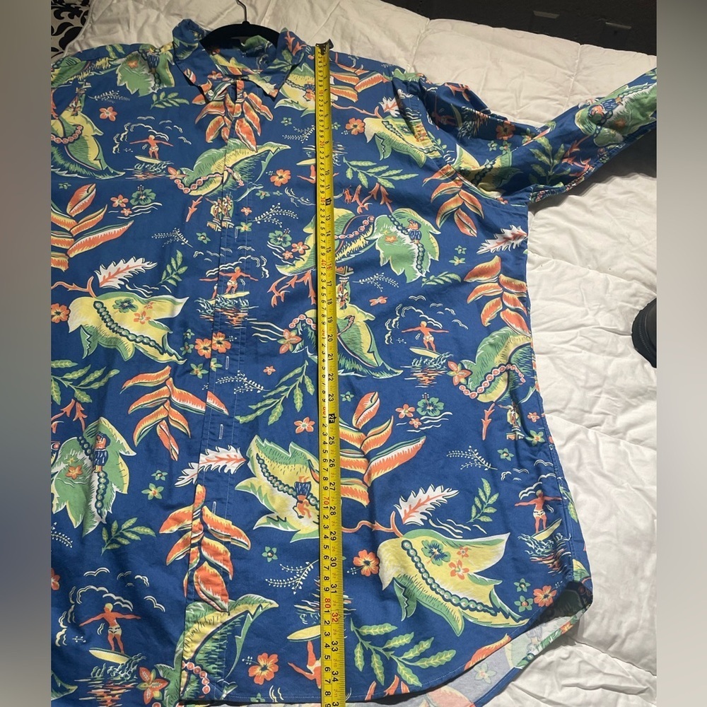 Ralph Lauren XXL Tall Classic Fit Hawaiian Long Sleeve Colorful  Shirt - Picture 6 of 7